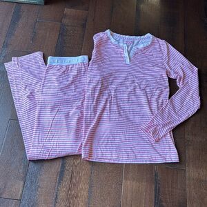 Sant and Abel long sleeve pink striped jersey pajama set women’s size medium coz
